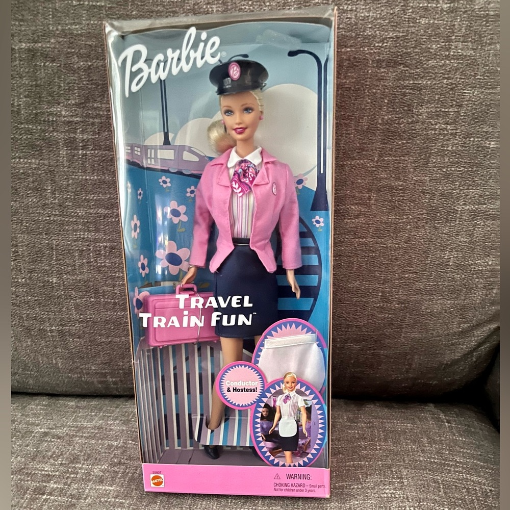 Travel Train Barbie - 2001 Mattel - Travel Train Fun Barbie